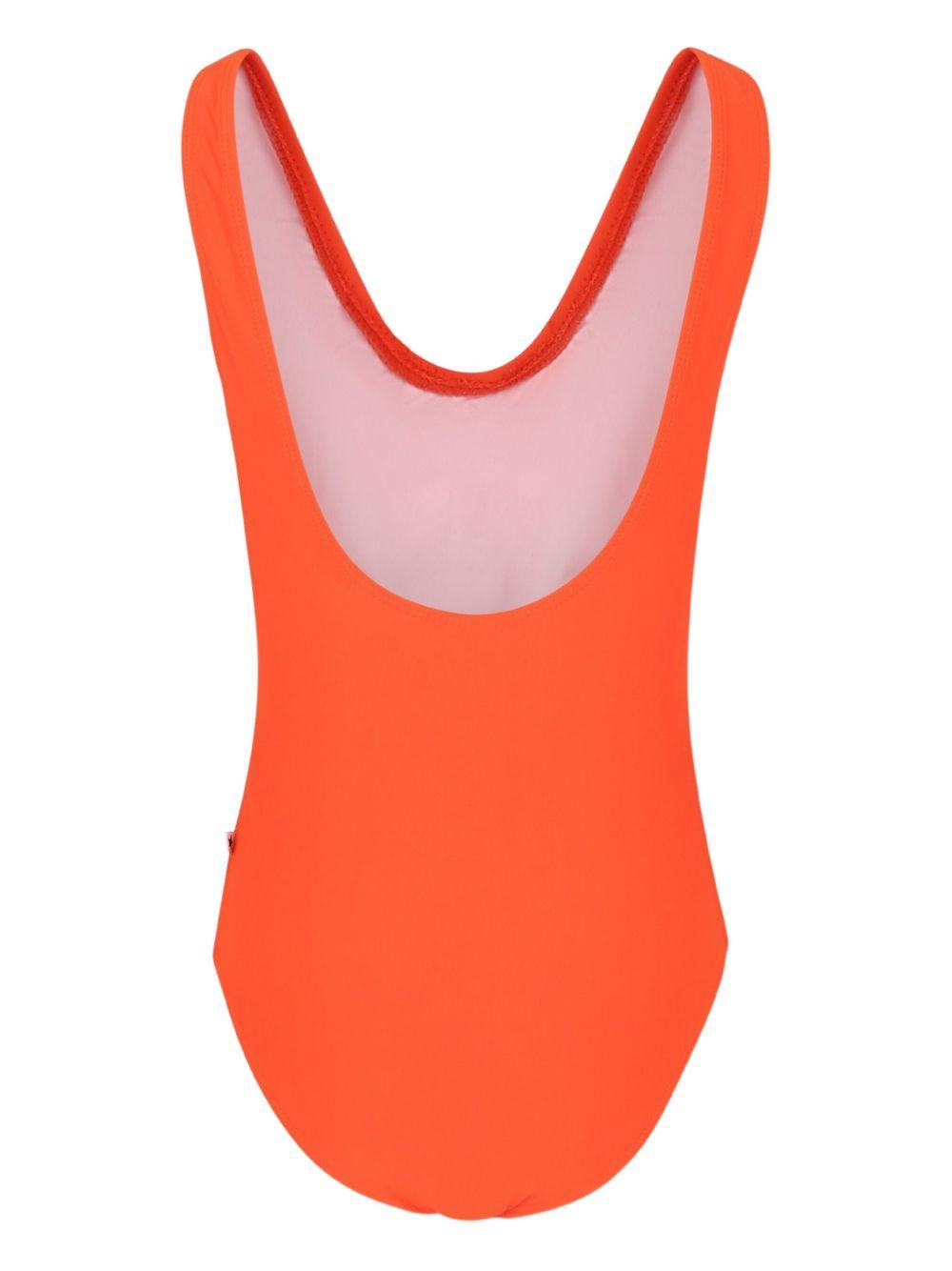 Costume intero per bambina Molo arancione con paillettes e apertura sul retro 8S25P502 3794 MOLO 