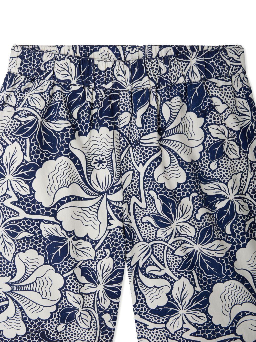 Shorts Erno per bambino Bonpoint blu con stampa fiori S05BBEW00017 515 BONPOINT 