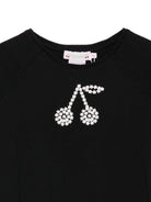 T-shirt per bambina Bonpoint nera con dettaglio ciliegie S06GTSK00006 199A BONPOINT 