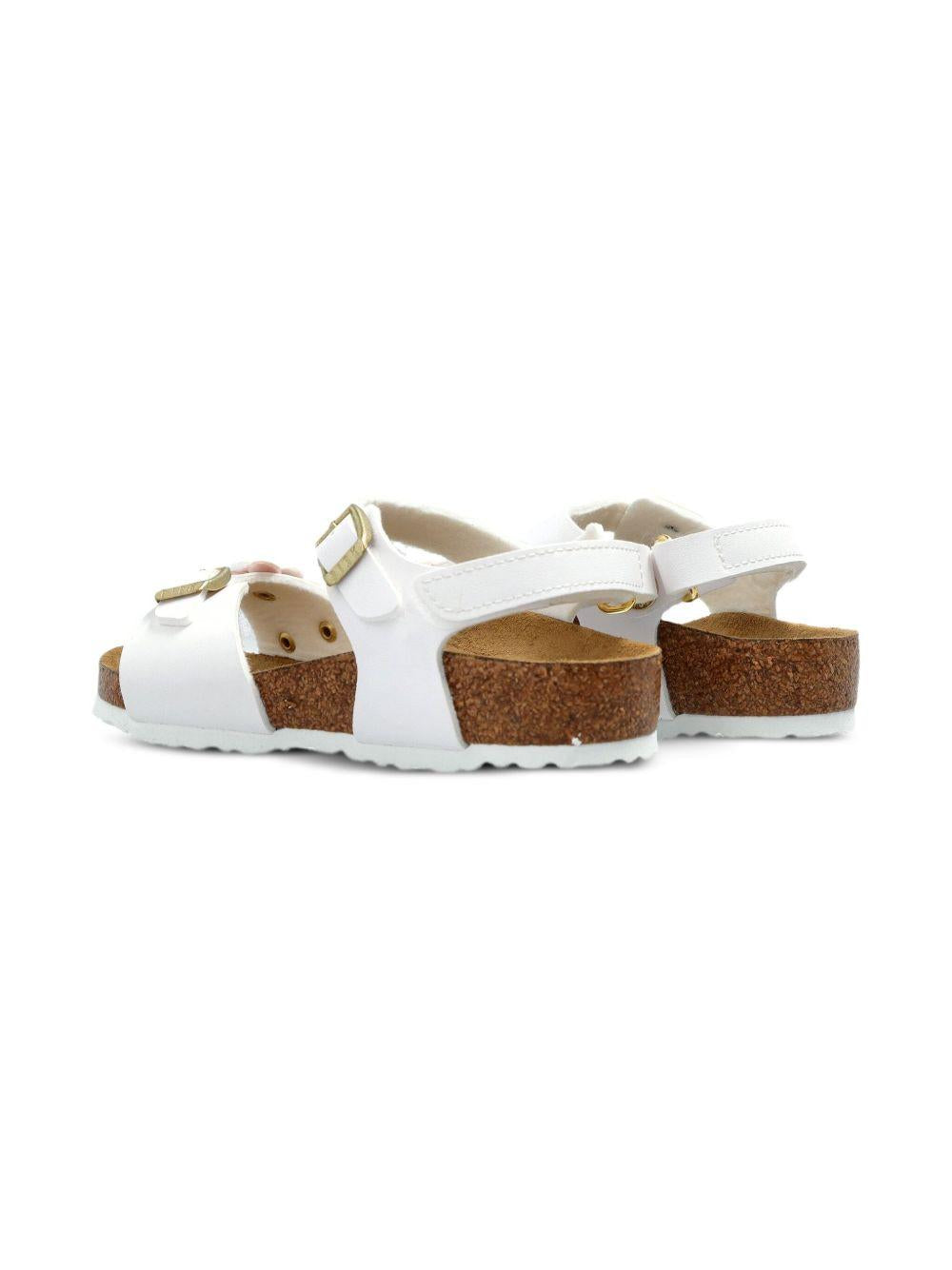 Sandali Rio per bambina Birkenstock Kids bianca con dettaglio applicazione fiore 1029561 WHITE BIRKENSTOCK 