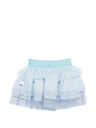 Gonna per neonata Stella McCartney Kids azzurra con design a strati TY7021 Z1119 999 STELLA McCARTNEY KIDS 