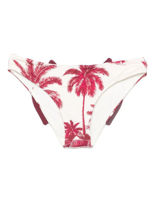 Slip bikini per bambina MC2 Saint Barth Kids bianco con fiocco