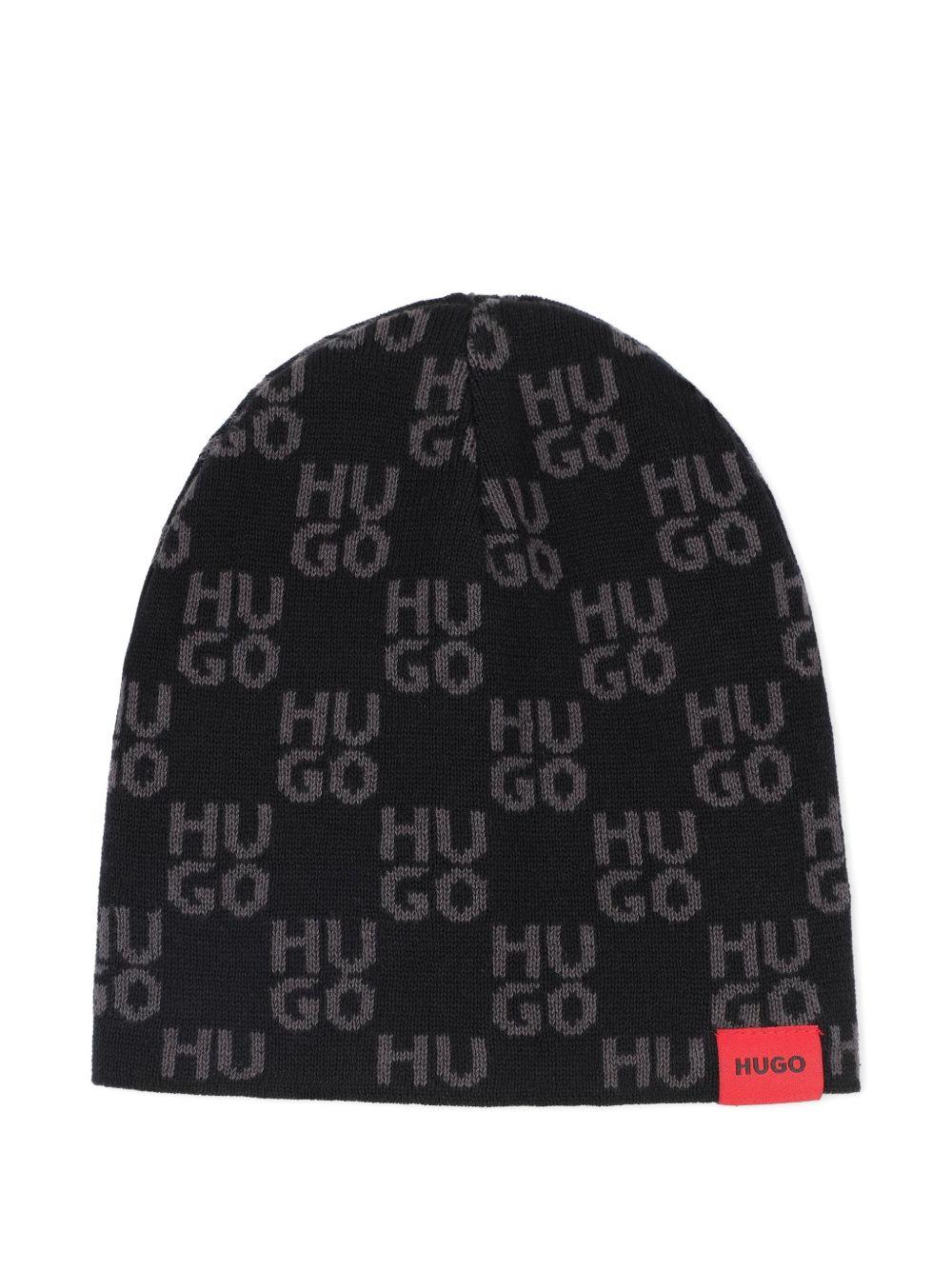 Berretto per bambino Hugo Kids multicolore con logo a intarsio G00550 09B Hugo 