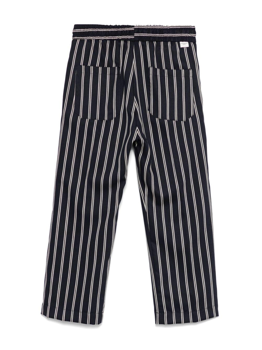 Pantaloni a righe per bambino Paolo Pecora Kids blu con coulisse elasticizzata PP4027 BLU PAOLO PECORA KIDS 