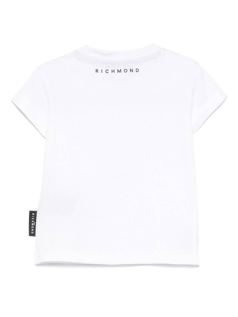 T-shirt per neonato John Richmond Junior bianco con logo RIP25070TS WHITE JOHN RICHMOND JUNIOR 