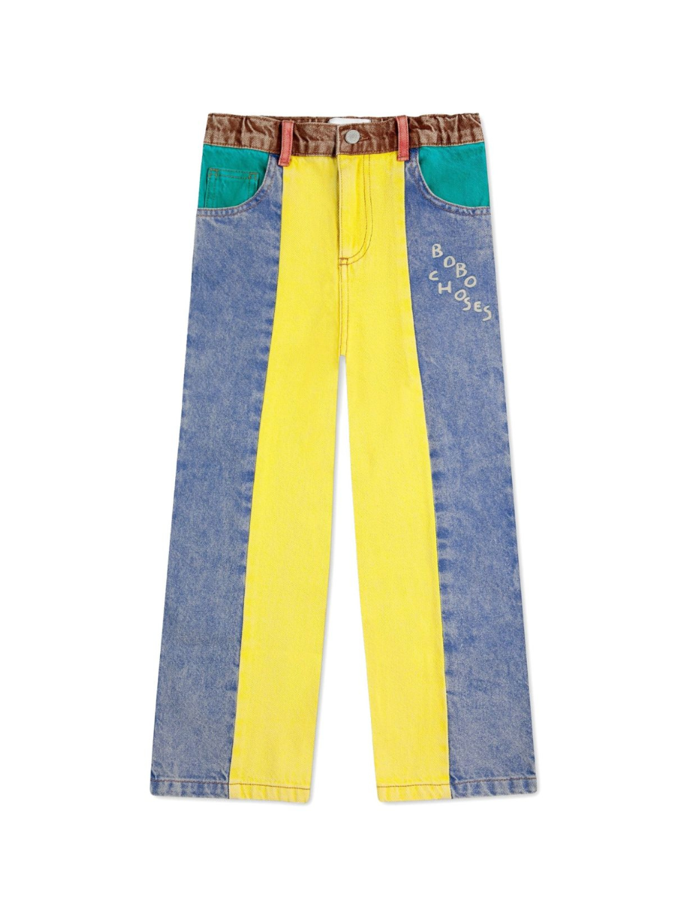 Jeans per bambino Bobo Choses in denim con design color-block B125AC087 991 BOBO CHOSES 