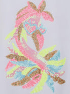 T-shirt per bambina Billieblush bianca con paillettes U21922 10P BILLIEBLUSH 