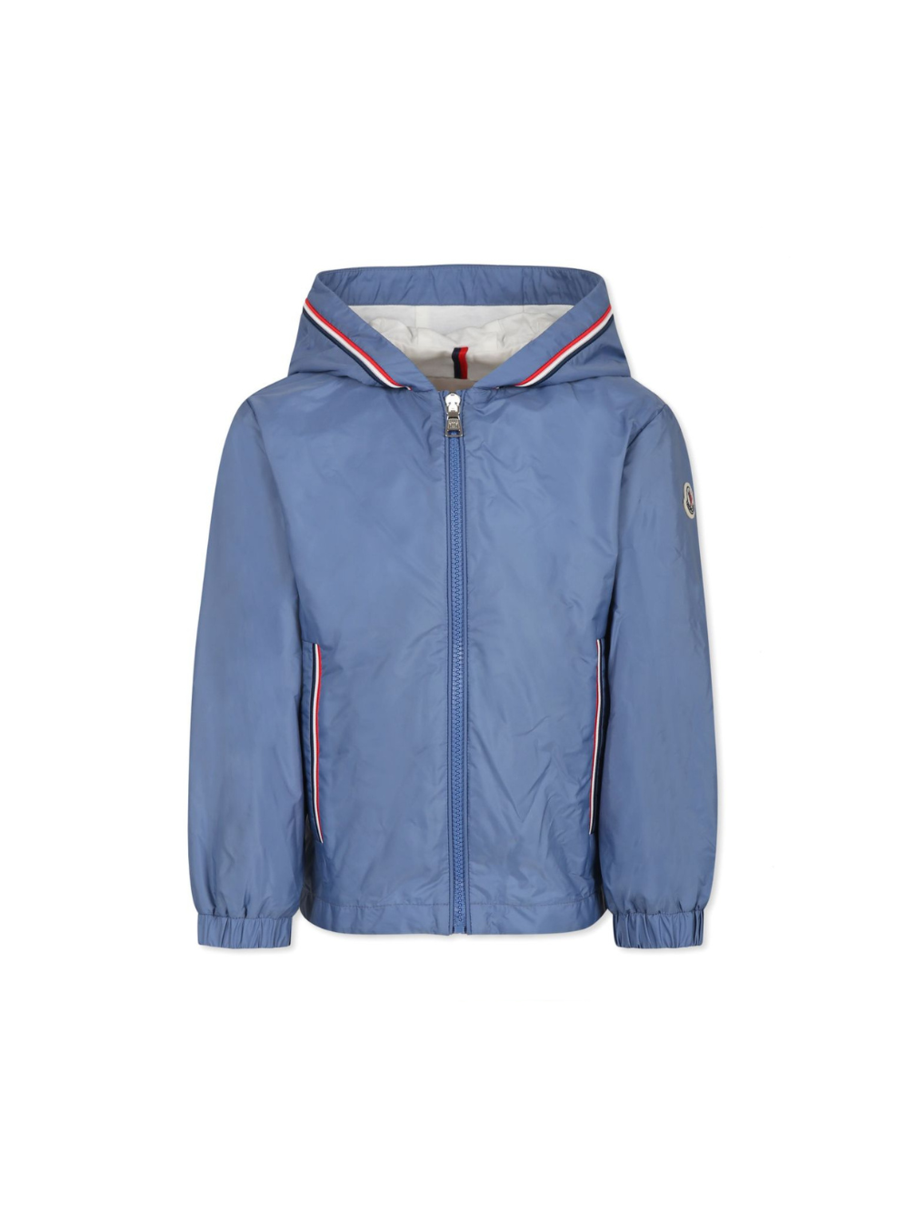 Giacca per bambino Moncler Enfant Granduc blu con applicazione sulla manica con logo K19541A0005353A5E 757 MONCLER ENFANT 