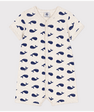 Tutina per neonati Petit Bateau beige con fantasia grafica all-over A09G6 01 PETIT BATEAU 