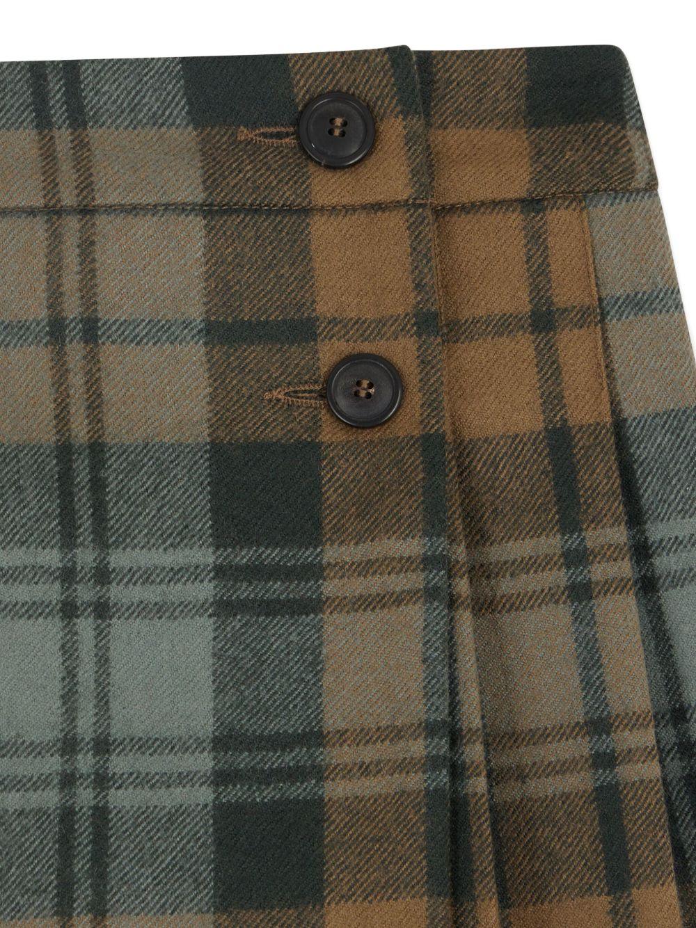 Gonna per bambina Bonpoint marrone con motivo tartan W05GSKW00026 369 BONPOINT 