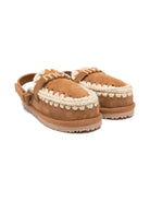 Ciabatte per bambina Mou Kids beige con logo color oro FK161001A COG MOU KIDS 