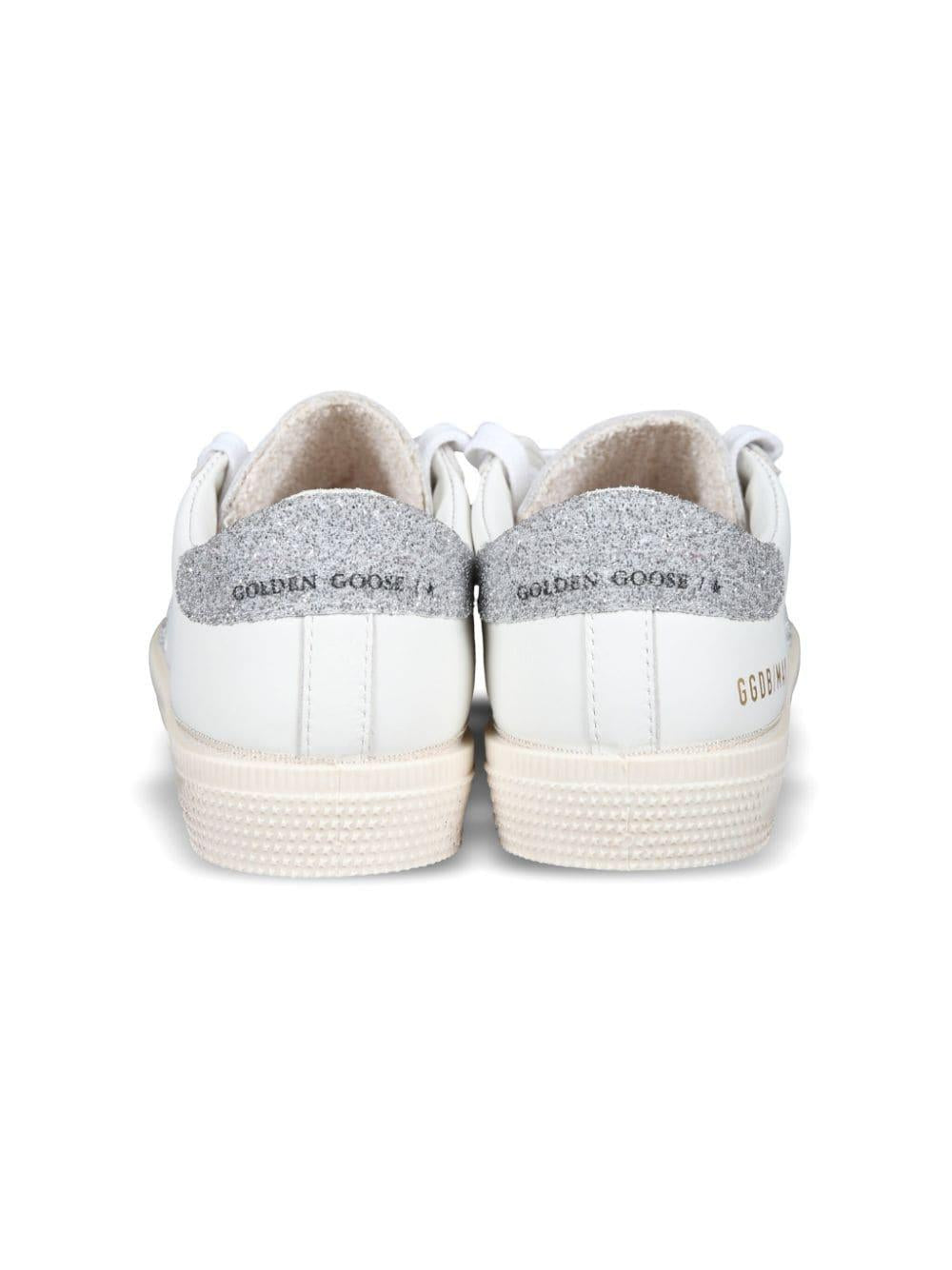 Sneakers per bambina Golden Goose Kids May bianco con dettaglio glitter F00112F006089 10449 GOLDEN GOOSE KIDS 