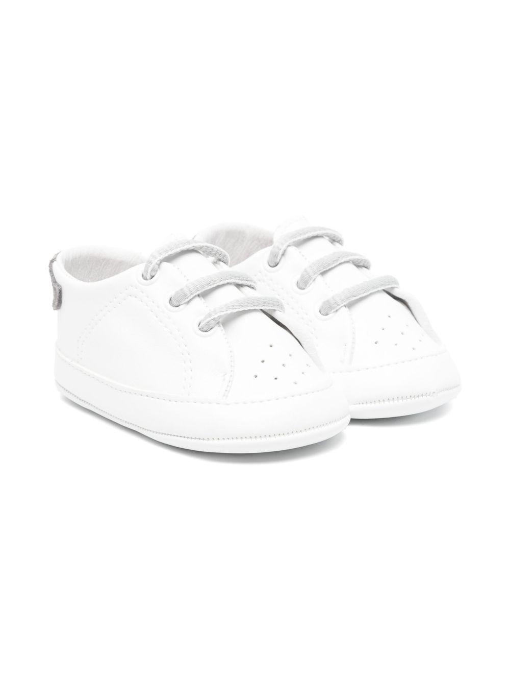 Scarpe primi passi per neonato Douuod Kids bianco in pelle BABY466 BIANCO GRIGIO DOUUOD 