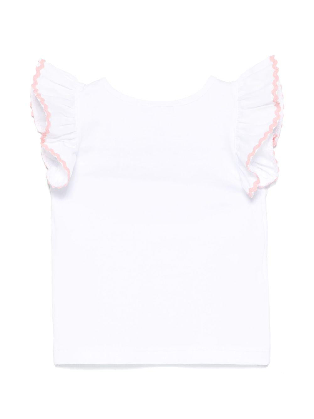 Top per neonata Mariella Ferrari bianco con dettaglio a smerlo TSC3 500 P011 MARIELLA FERRARI 