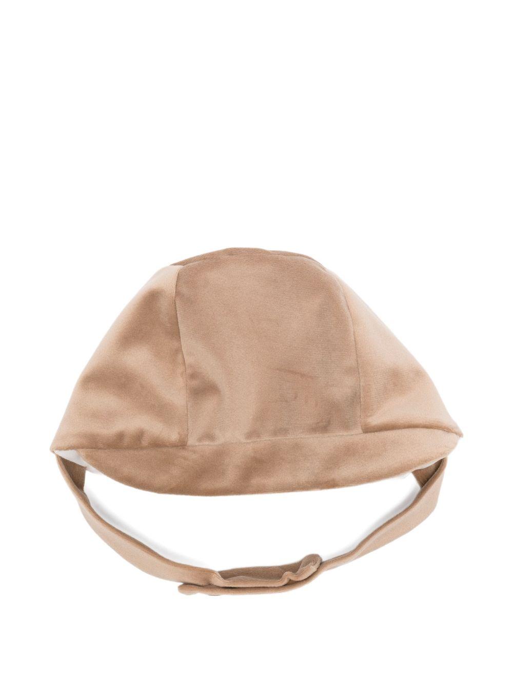 Cappello a bottone La Stupenderia beige con chiusura a bottoni 1CBCP01 V23 LA STUPENDERIA 
