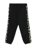Pantaloni sportivi per bambino Stella McCartney Kids neri con logo jacquard TV6R60 Z0409 930 STELLA McCARTNEY KIDS 