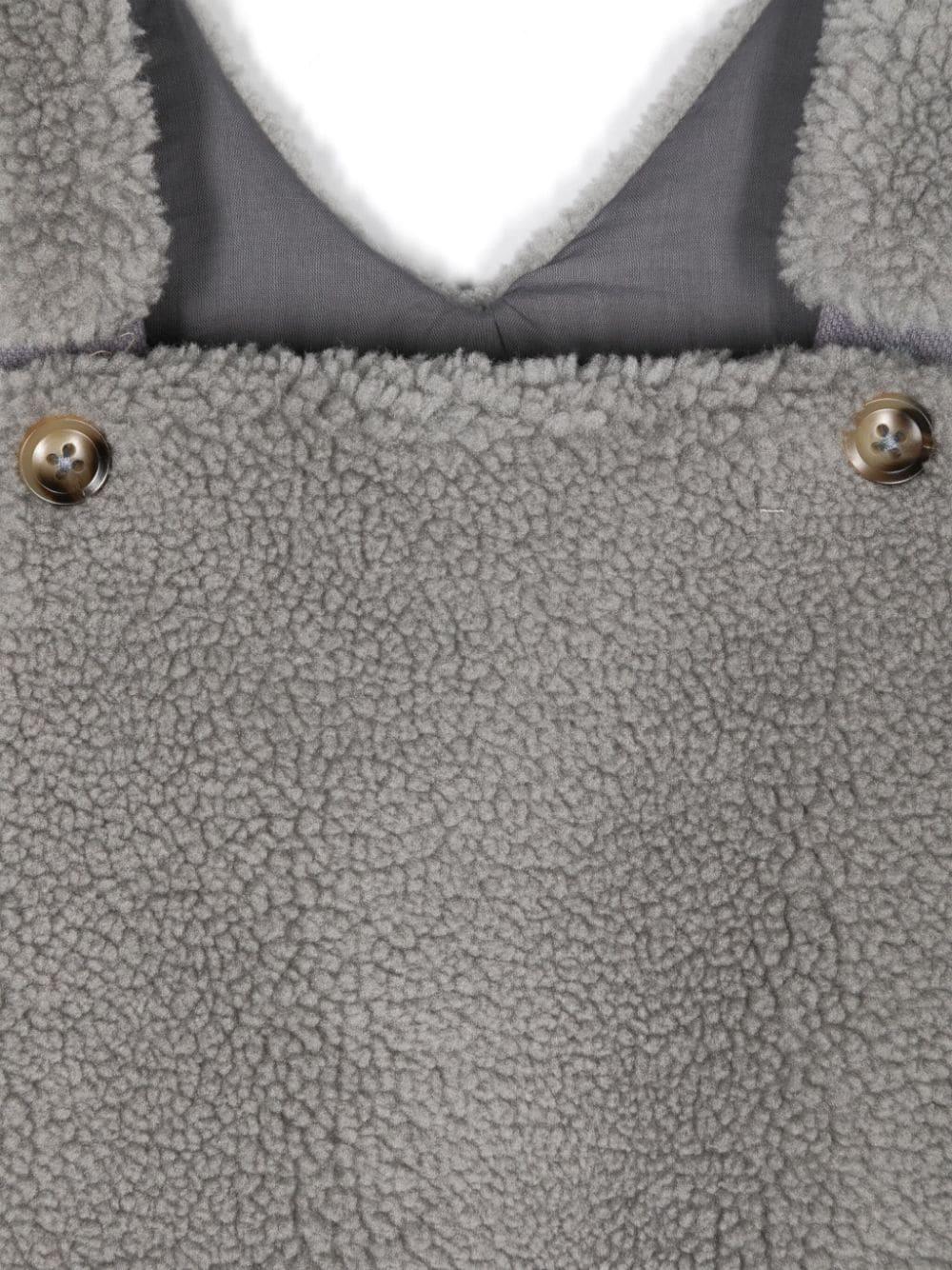 Salopette per neonati Donsje Malur grigio con design in finta pelliccia 4084800 00162 DONSJE 