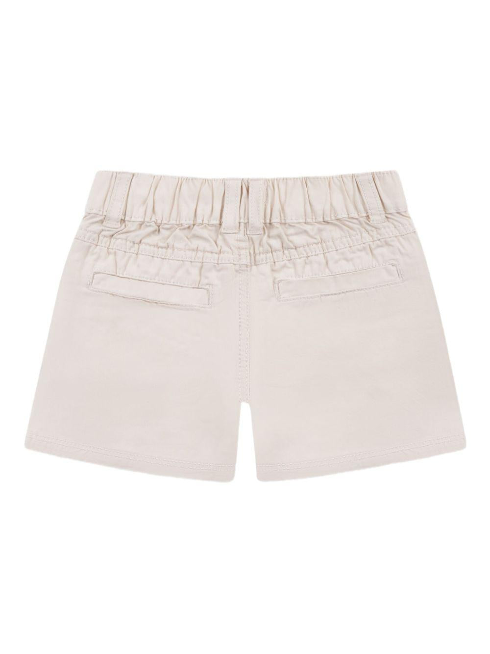 Pantaloncini per neonato TRUSSARDI JUNIOR beige con logo ricamato<BR/><BR/> TIP25041BE BUTTER TRUSSARDI JUNIOR 