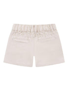 Pantaloncini per neonato TRUSSARDI JUNIOR beige con logo ricamato<BR/><BR/> TIP25041BE BUTTER TRUSSARDI JUNIOR 