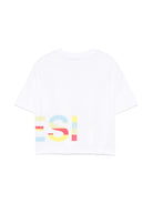 T-shirt per bambino Aspesi Kids bianco in cotone con stampa con logo sul davanti S25053TSMF001 010 ASPESI 