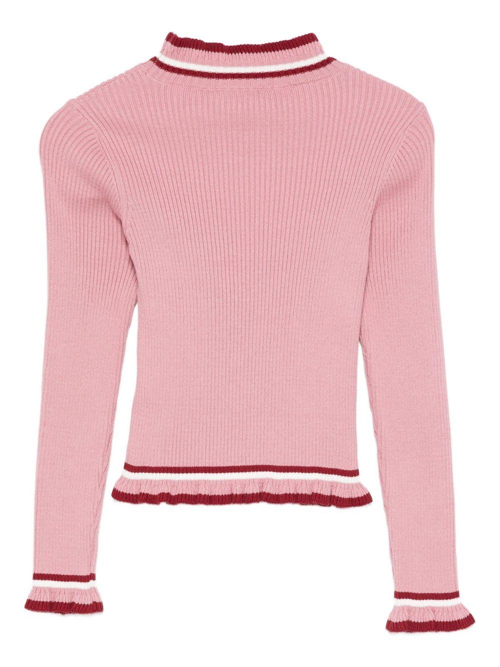 Maglione per bambina ETRO KIDS rosa con logo ricamato sul davanti GX9A10 Z1376 50R ETRO KIDS 