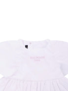 Abito per neonata Balmain Kids bianco con gonna a balze BYA011 P0562 100RS BALMAIN KIDS 