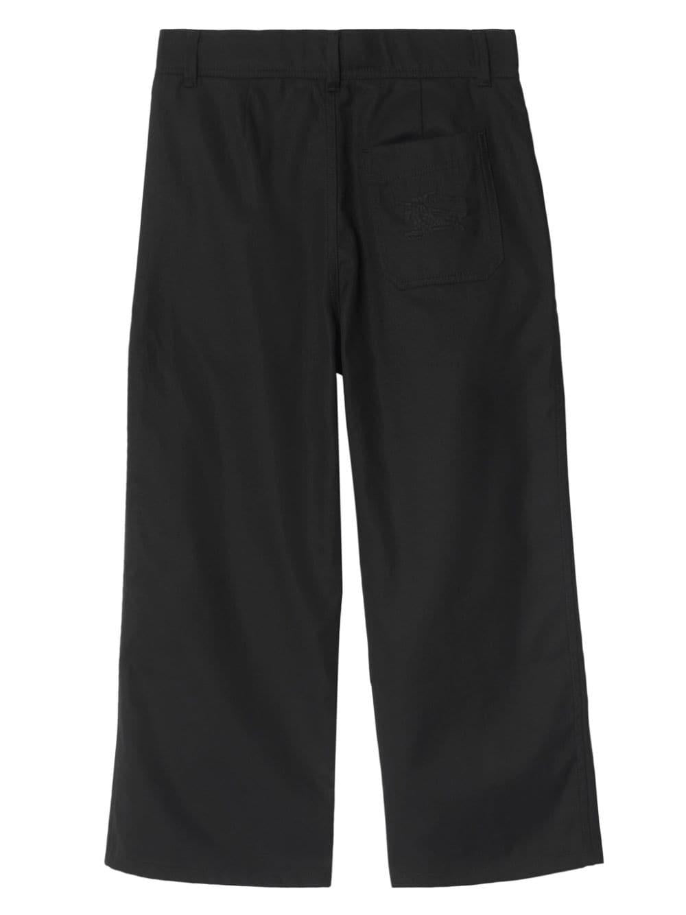 Pantaloni in misto cotone per bambino Burberry Kids nero con vita media 8095745 A1189 BURBERRY KIDS 