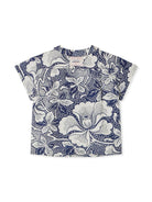 Camicia Gerald per neonato Bonpoint blu con colletto alla cubana S05YSHW00011 515 BONPOINT 