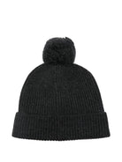 Berretto per bambina K-Way Kids nero con pompon a coste K31359W AZ3 K-WAY KIDS 