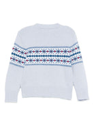 Maglione per neonato Mariella Ferrari azzurro con decorazione ricamata MGF6 151 MARIELLA FERRARI 