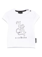 T-shirt per neonato John Richmond Junior bianco con logo RIP25070TS WHITE JOHN RICHMOND JUNIOR 