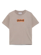 T-shirt per bambino Molo Rodney beige con dettagli applicati 1S25A214 5450 MOLO 