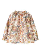 Blusa per bambina Il Gufo rosa con stampa floreale A25GCL0003C4148 680 IL GUFO 