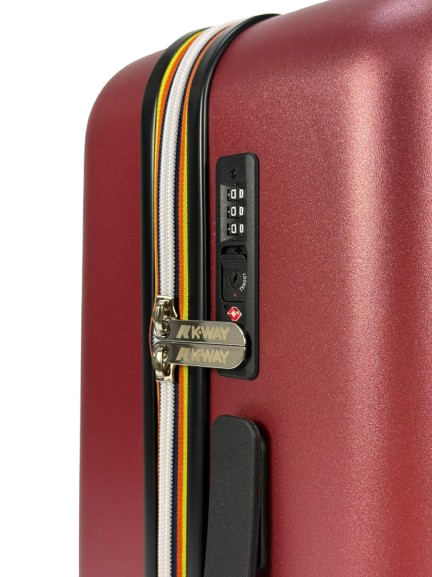 Trolley Eudoxieur per bambini K-Way Kids rosso con monogramma K-Way in rilievo tono su tono K81439W WNN K-WAY KIDS 