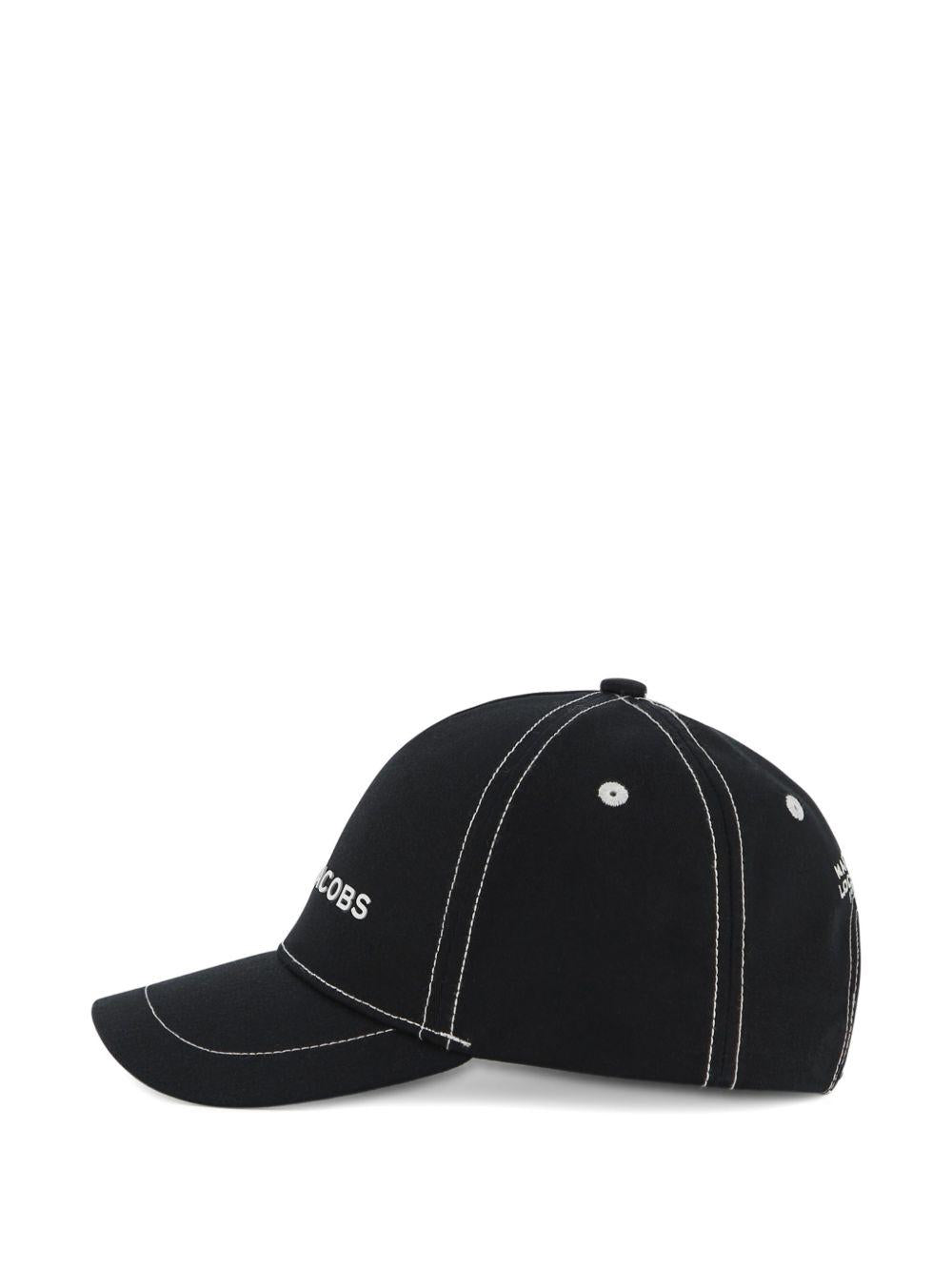 Cappello da baseball per bambino The Marc Jacobs Kids nero con logo ricamato sul davanti W60844 09B THE MARC JACOBS KIDS 