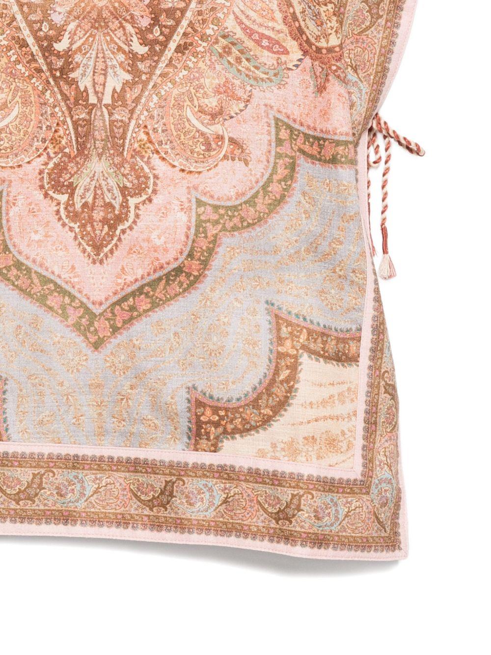 Poncho leggero per bambina Zimmermann Kids beige con cappuccio fantasia Awaken 6083TR S261 ZIMMERMANN KIDS 