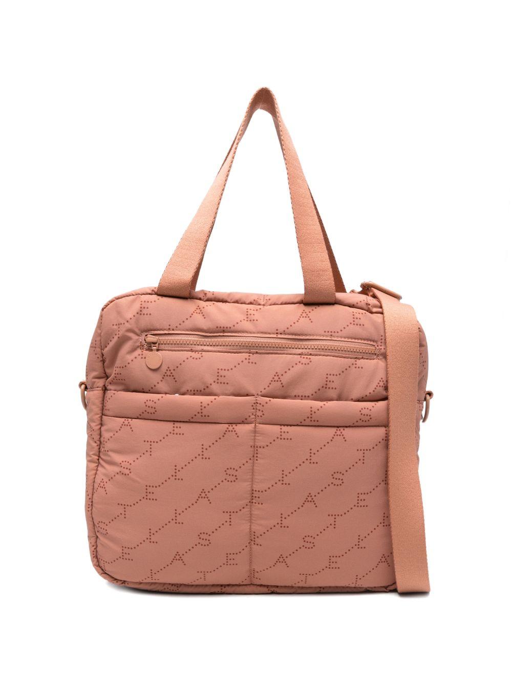 Borsa fasciatoio per bambina Stella McCartney Kids rosa pesca con logo all-over TY0548 Z3652 319 STELLA McCARTNEY KIDS 
