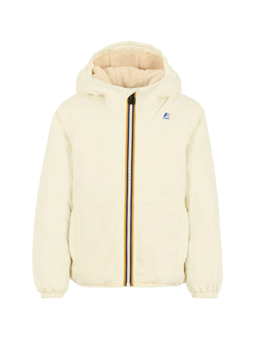 Giubbino per bambini K-Way Kids bianco con design imbottito K7142TW X42 K-WAY KIDS 