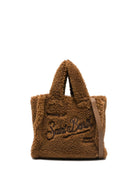 Borsa tote Vanity Mini MC2 Saint Barth Kids marrone con ricamo logo VAMI029 01042I MC2 ST. BARTH KIDS 
