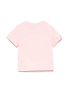 T-shirt Teddy Bear per neonata Moschino Kids rosa con ricamo frontale MPM047LAA23 50209 MOSCHINO KIDS 