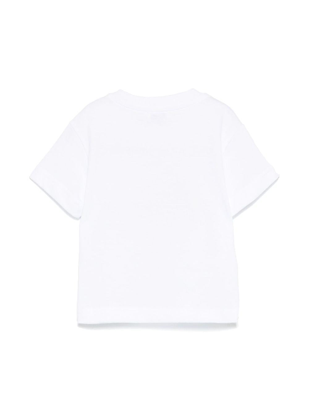 T-shirt con stampa per neonato Il Gufo bianco con orlo dritto P25TS480MF001 156 IL GUFO 