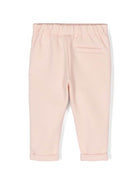 Pantaloni con ricamo per neonato Chloé Kids rosa con taglio slim C20302 45K CHLOE' KIDS 