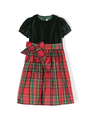 Mariella Ferrari multicoloured baby girl dress with bow on the front