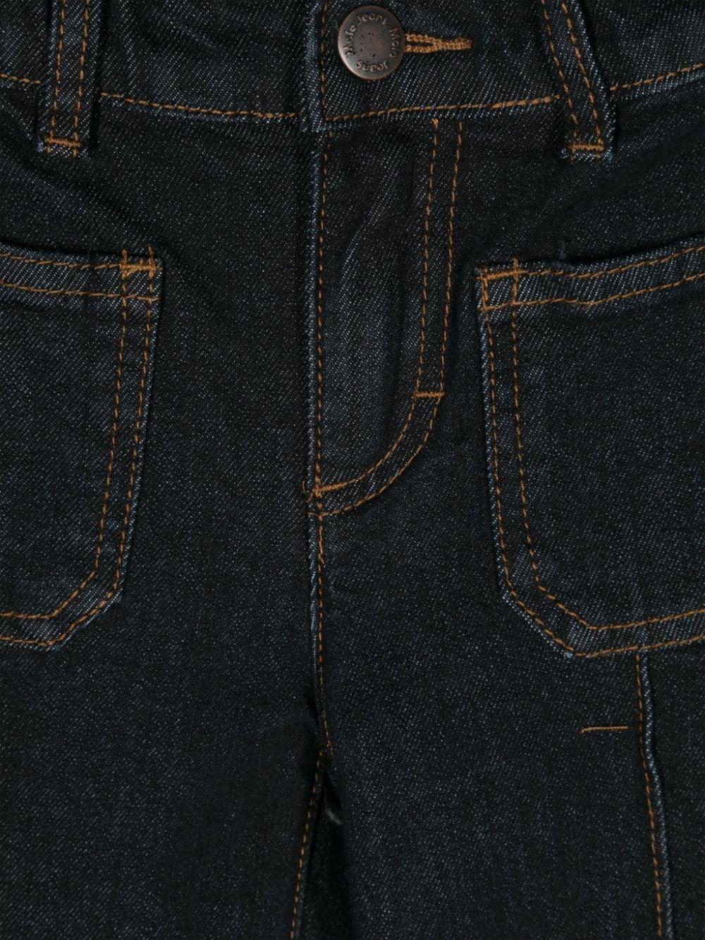Jeans svasati Adina per bambina Molo blu con cuciture saldate 2W24I112 5380 MOLO 