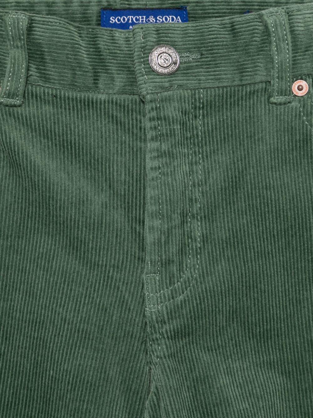 Jeans per bambina Scotch & Soda The Wave verde in velluto a coste 177994 300 SCOTCH&SODA 