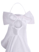 Abito per bambina Monnalisa bianco monospalla con fiocco 71G901 7304 0001 MONNALISA 