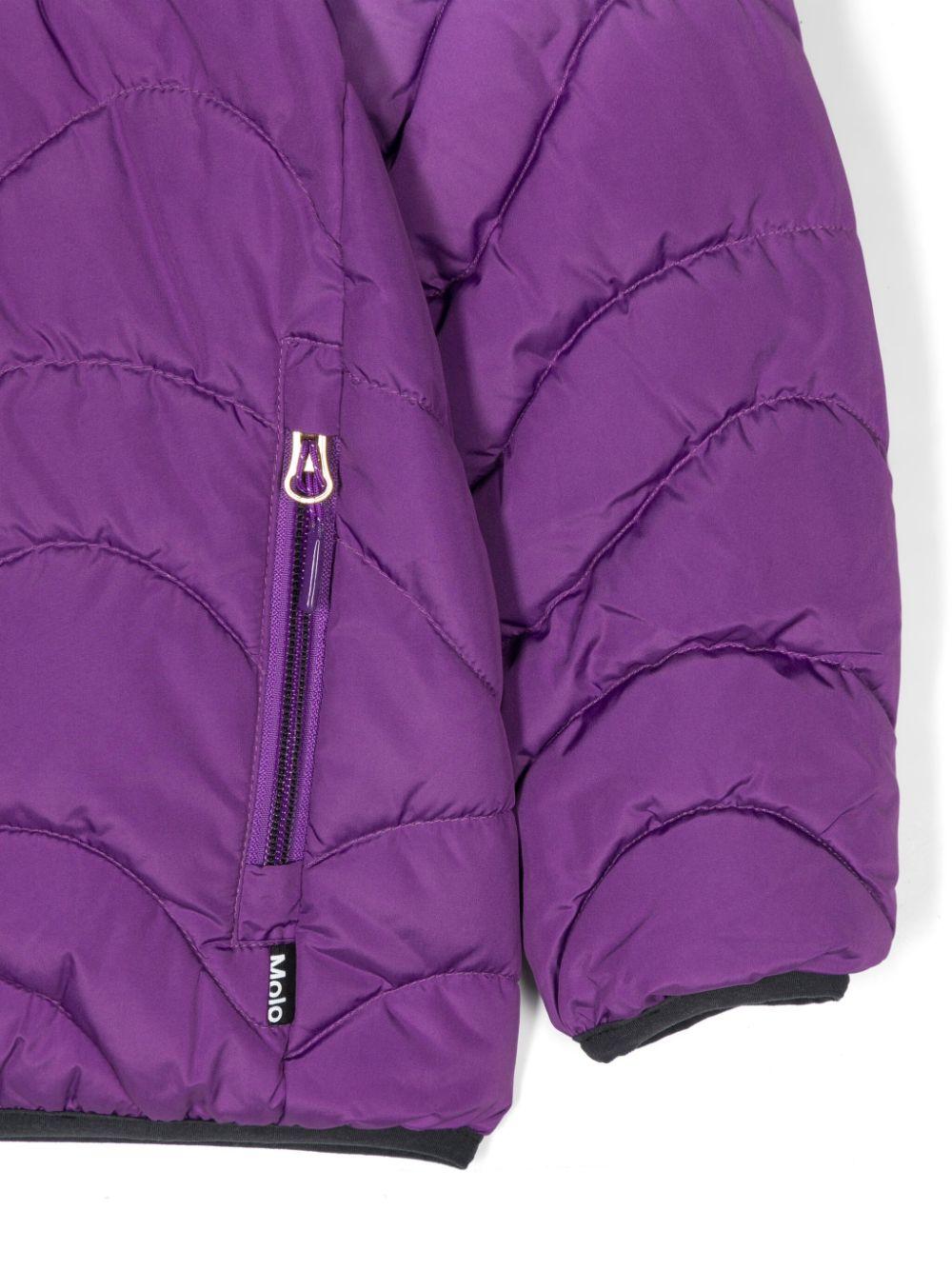 Giubbino con effetto sfumato per bambina Molo viola con maniche lunghe 5W24M302 8967 MOLO 