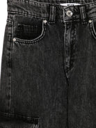 Jeans cargo per bambino MSGM Kids nero con tasche laterali F4MSJBDP091 110 MSGM KIDS 