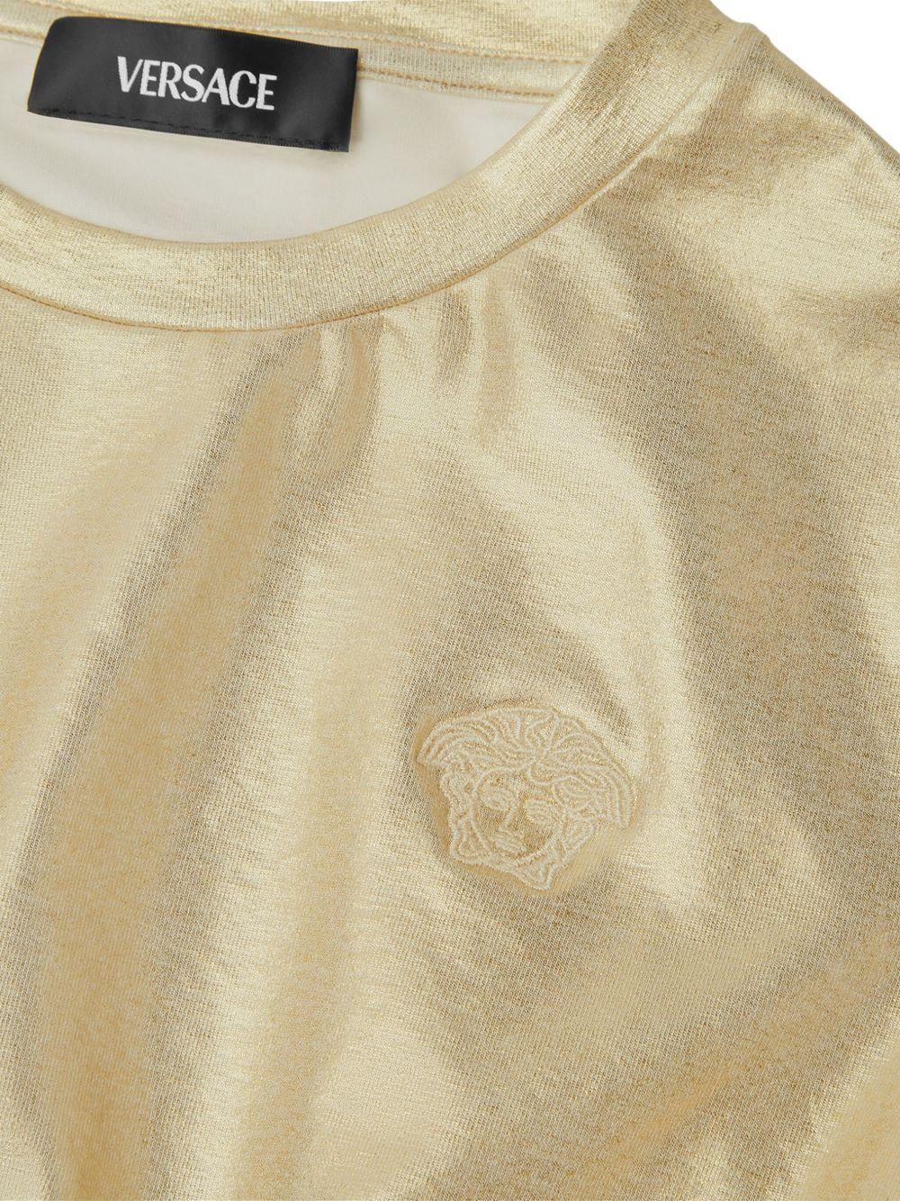 Top crop per bambina Versace Kids oro metallizzato 10181851A15107 2X610 VERSACE KIDS 