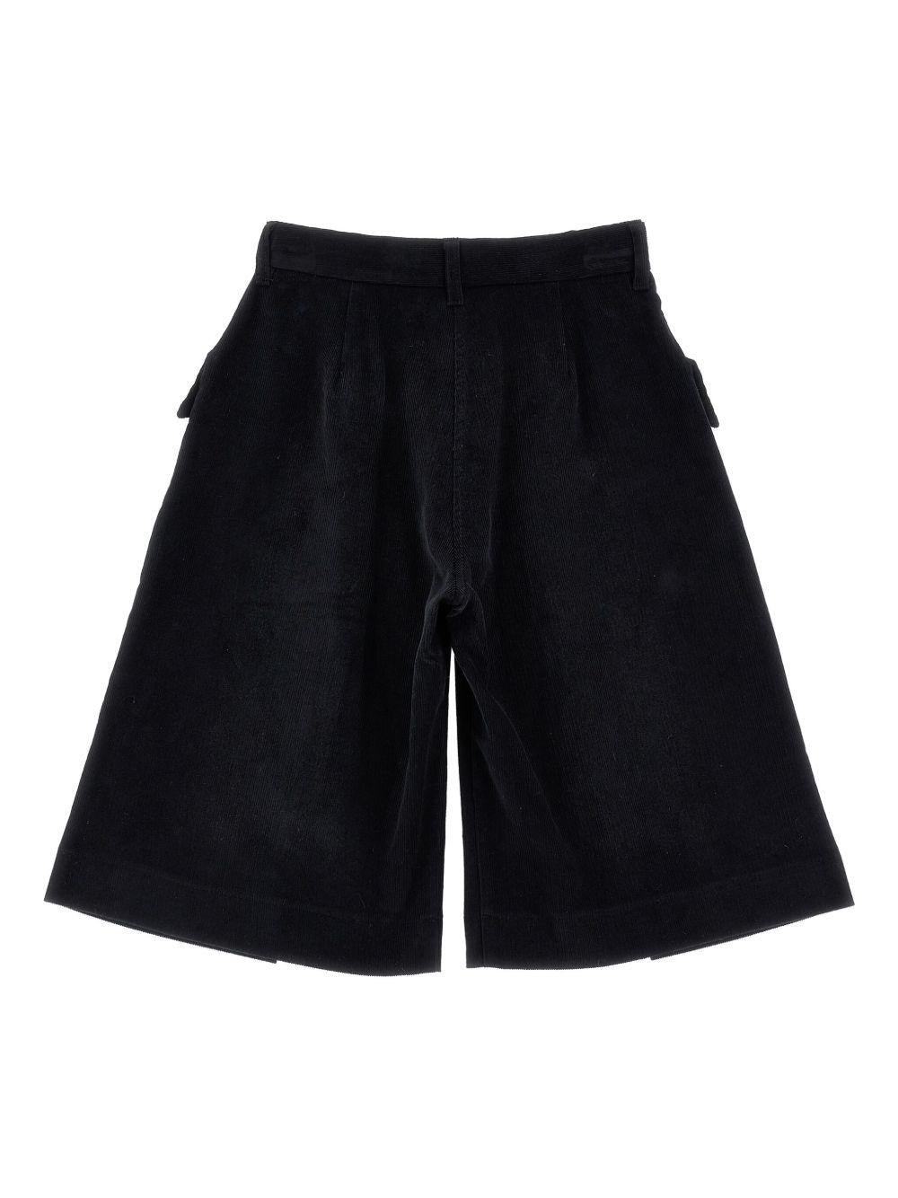 Shorts per bambina Philosophy Di Lorenzo Serafini Kids nero con tasche laterali con patta I1F406 6851 P006 PHILOSOPHY 